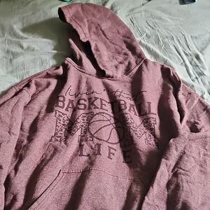 Basketball Mom Hoodie in Maroon